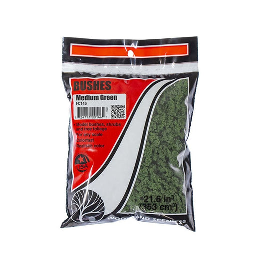 Woodland Scenics WFC146 Medium Green Bushes (Bag)