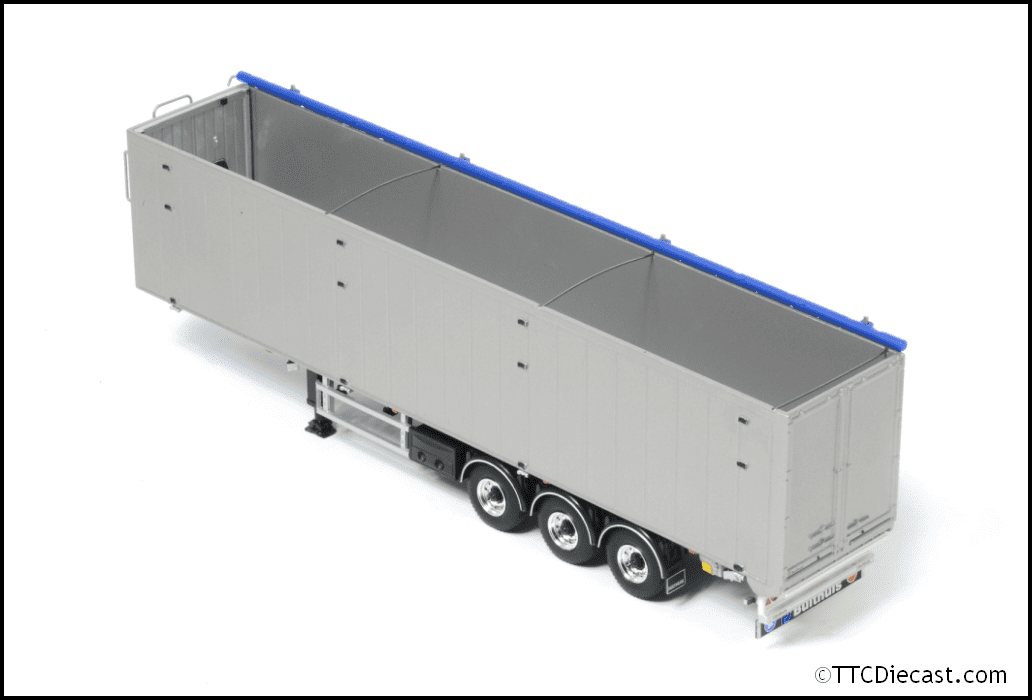 Wsi 03-1067 Bulthuis Cargo Floor Trailer, Silver with Blue Roof, 1/50 Scale