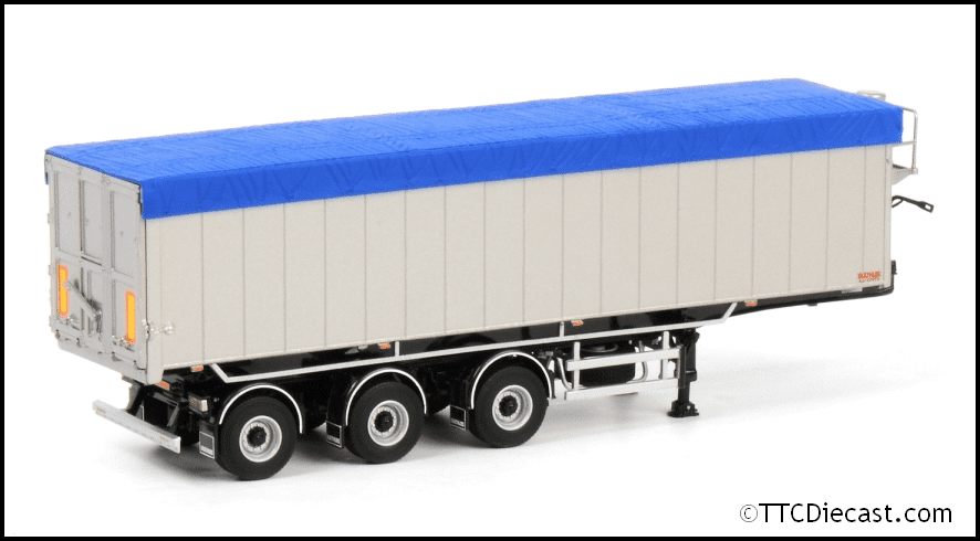 Wsi 03-1105 Volume Tipper Trailer - Silver (Blue Cover), 1/50 Scale *LAST ONE*