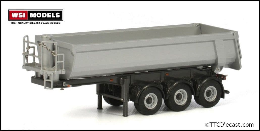 Wsi 03-2000 Halfpipe Trailer 3 Axle - Silver