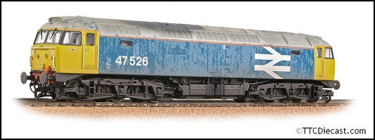 Bachmann Bachmann 35-421 Class 47/4 47526 BR Blue (Large Logo) [Weathered], OO Gauge *LAST ONE**