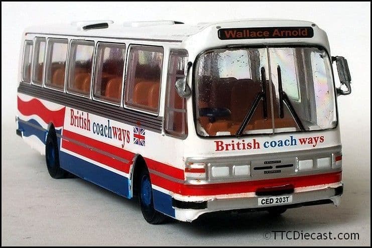 Base Toys B020 Leyland Leopard Duple - British Coachways / Wallace Arnold 1:76 Scale