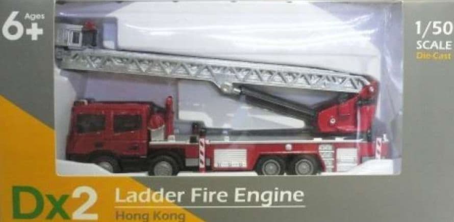Tiny ATC64043 Ladder Fire Engine Dx2 Red 1:50 Scale *PRE ORDER £33.29*