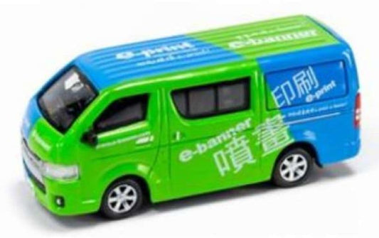 Tiny ATC64472 Toyota Hiace Van E-Print Green/Blue 1:64 Scale *PRE ORDER £12.59*